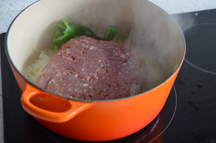Preparando ragú de carne